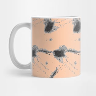 Gray abstraction on a beige background, spider web Mug